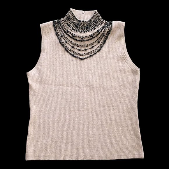 Grace Elements Shell Decorative Beaded Neckline - Picture 2 of 9